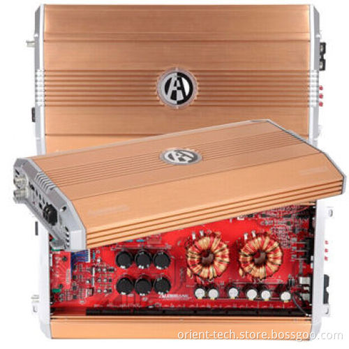 Compact Car Amplifier, Mono block 1,200w*1 , More Than 85% Efficiency, 0 to 18dB @ 45Hz Bass Boost
